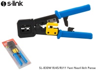 S-LİNK SL-830W RJ45/RJ11 YENİ NESİL İKİLİ PENSE AKILLI PENSE - 1